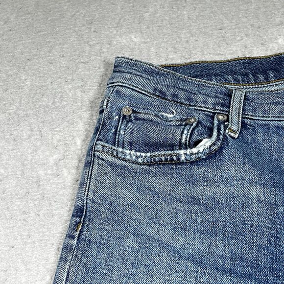 Agolde Jeans Womens 28 Blue Toni Skinny Made in USA Light Wash Stretch Raw Hem - Picture 3 of 11